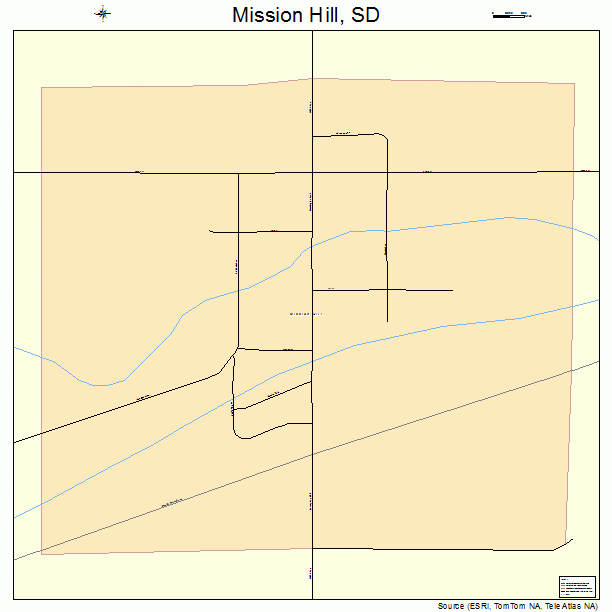 Mission Hill, SD street map