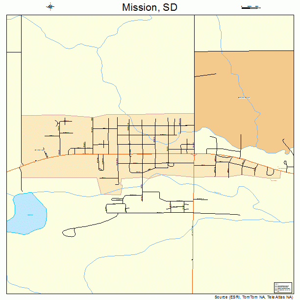 Mission, SD street map