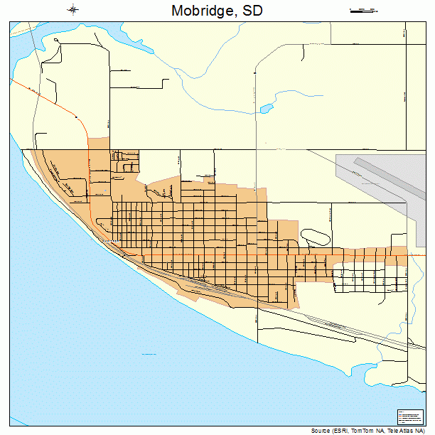 Mobridge, SD street map