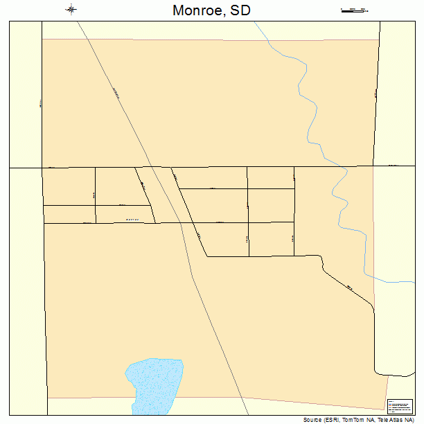Monroe, SD street map