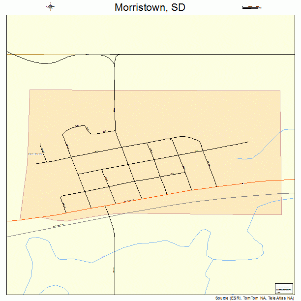Morristown, SD street map