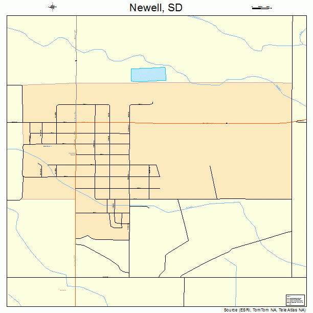 Newell, SD street map