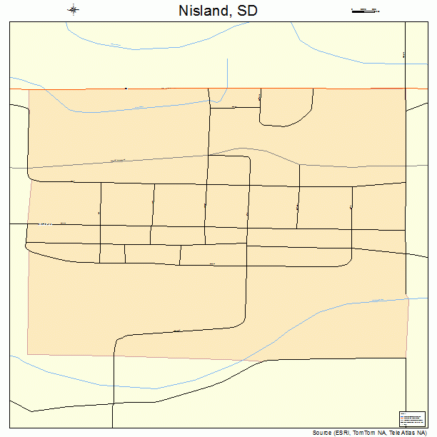Nisland, SD street map