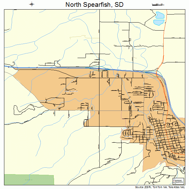 North Spearfish, SD street map