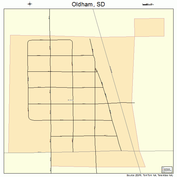 Oldham, SD street map