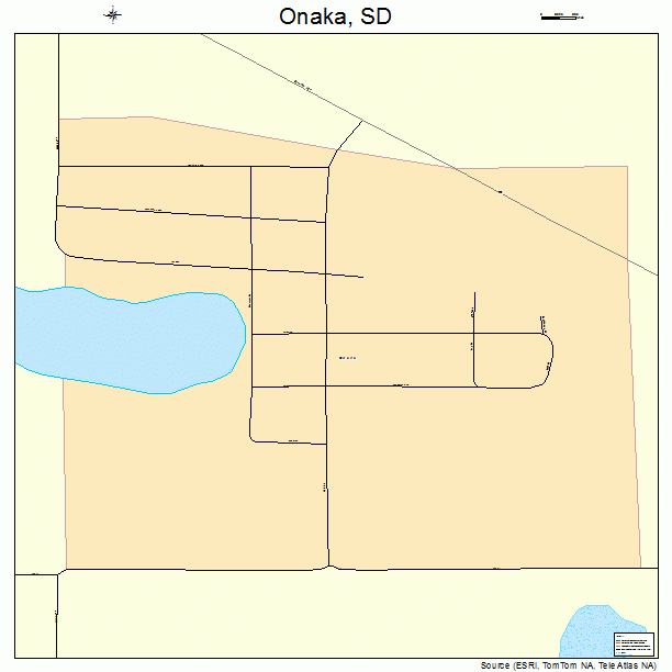 Onaka, SD street map