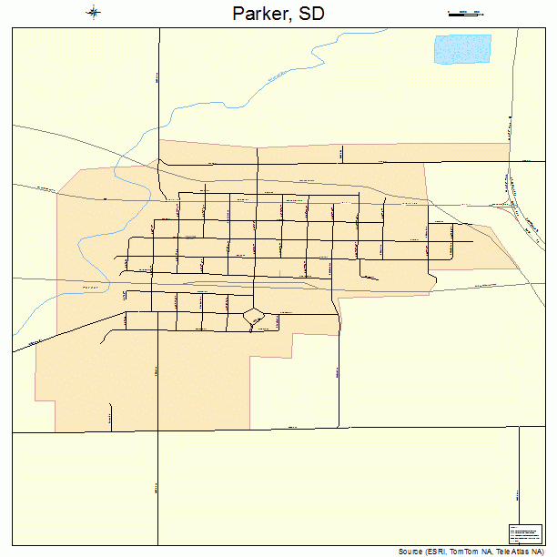 Parker, SD street map