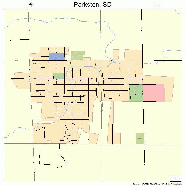 Parkston, SD street map