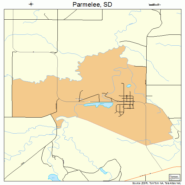 Parmelee, SD street map