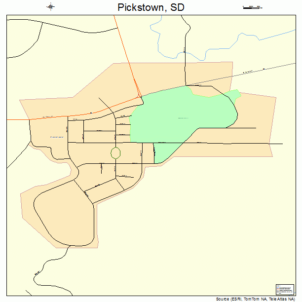 Pickstown, SD street map