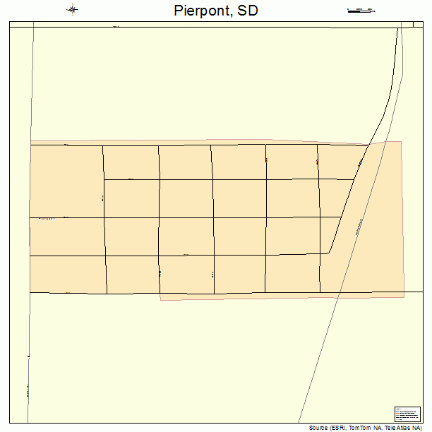 Pierpont, SD street map