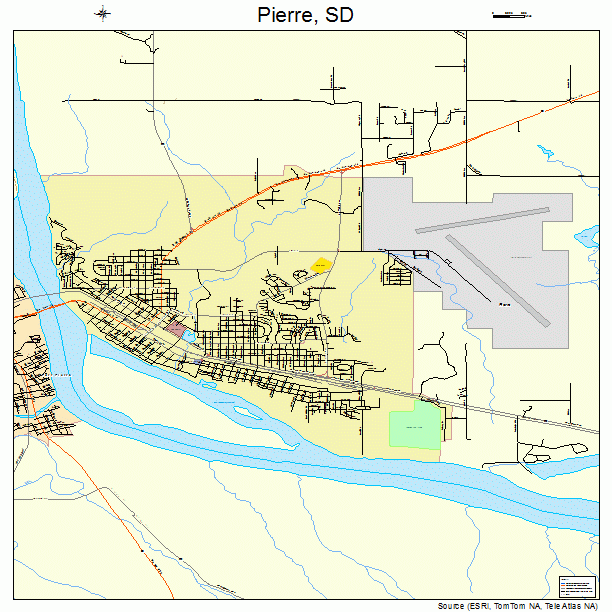 Pierre, SD street map