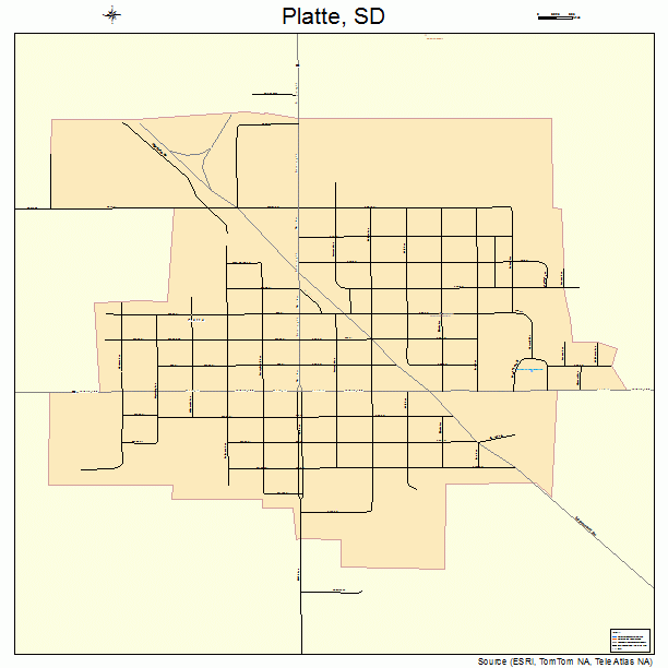 Platte, SD street map