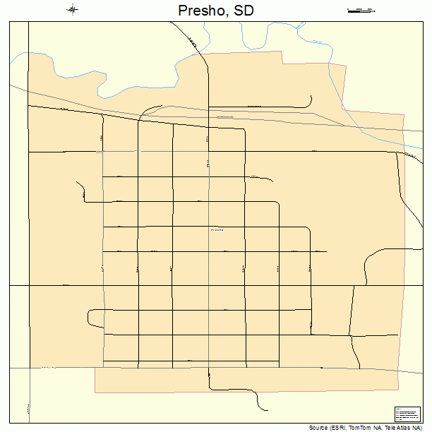 Presho, SD street map