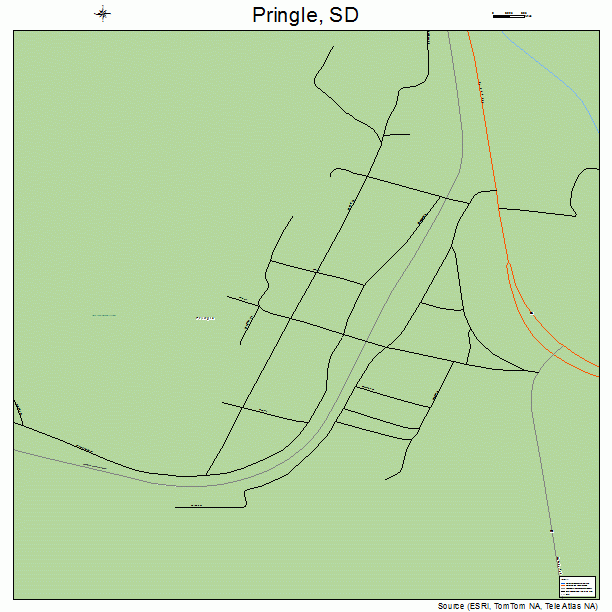 Pringle, SD street map