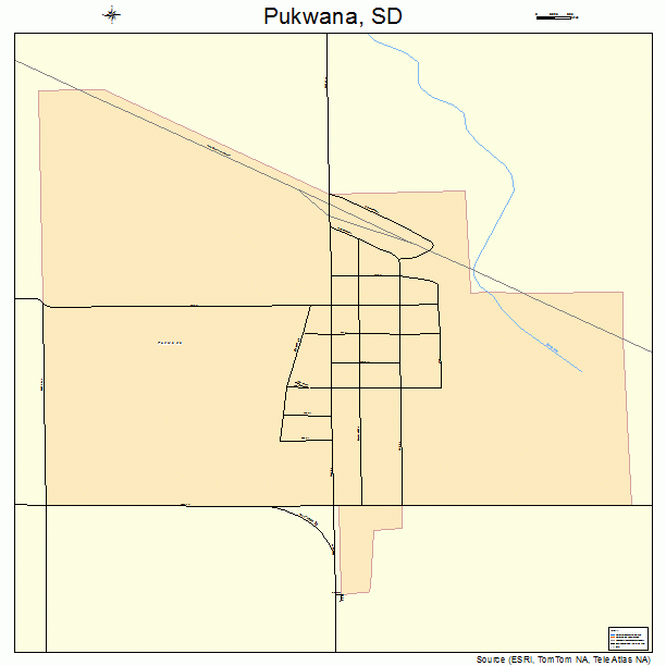 Pukwana, SD street map