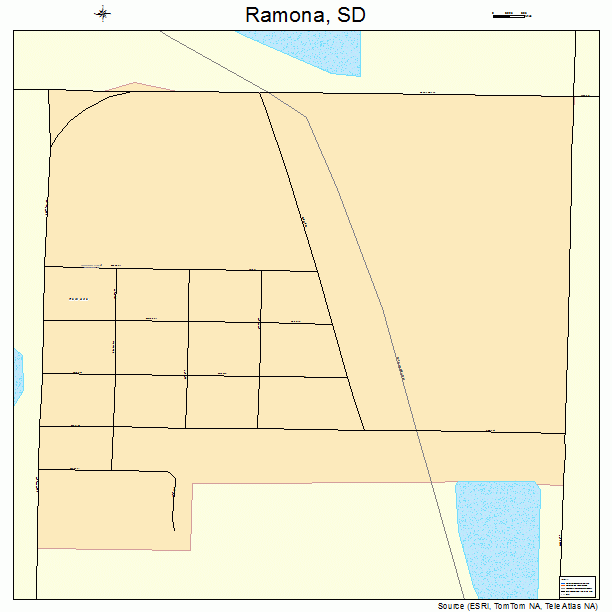 Ramona, SD street map