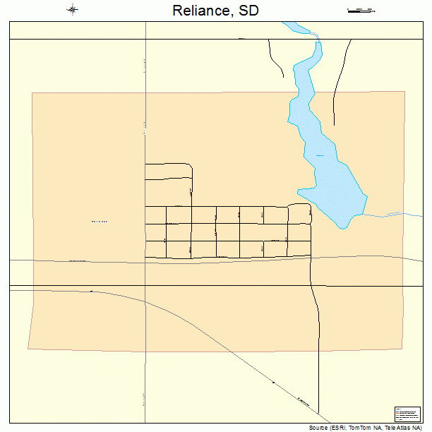 Reliance, SD street map