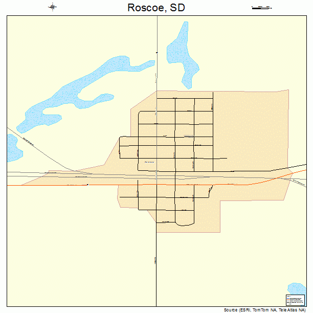 Roscoe, SD street map