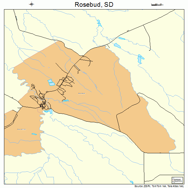 Rosebud, SD street map