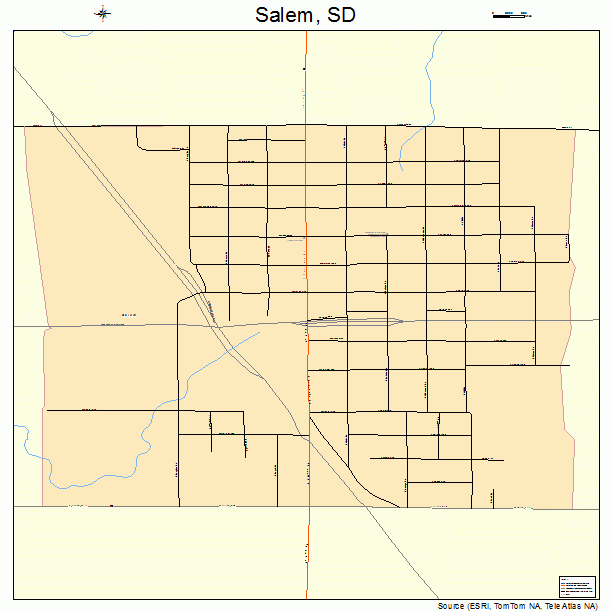 Salem, SD street map