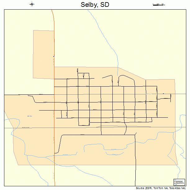 Selby, SD street map