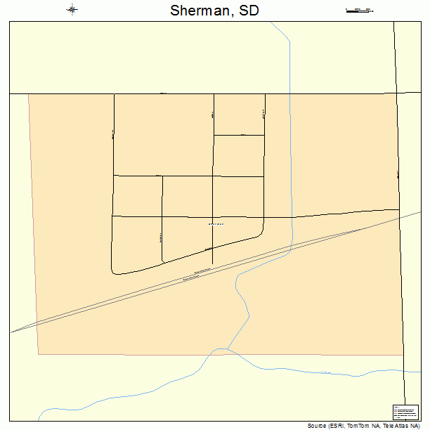 Sherman, SD street map