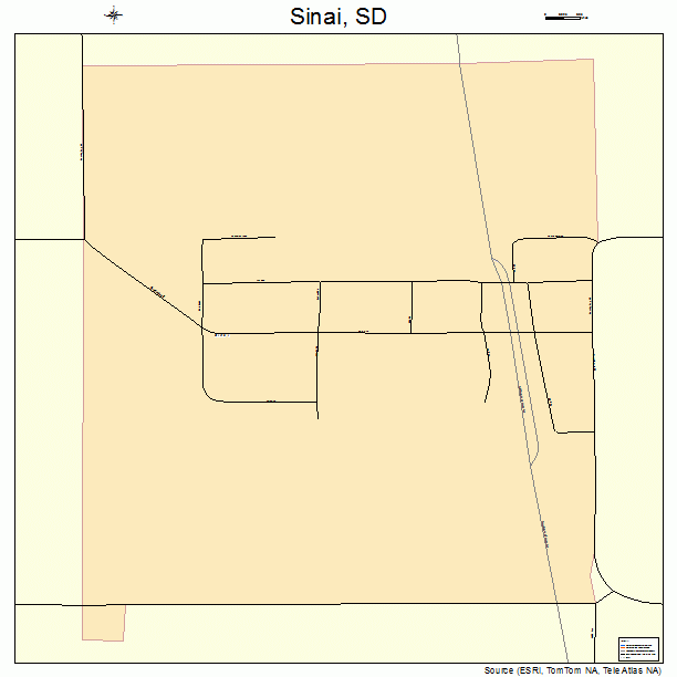 Sinai, SD street map