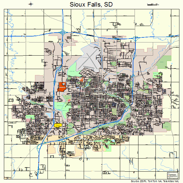 Sioux Falls, SD street map