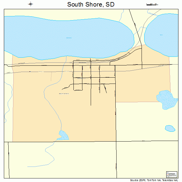 South Shore, SD street map