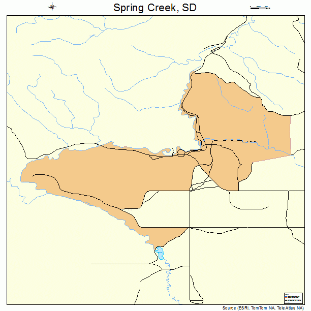 Spring Creek, SD street map