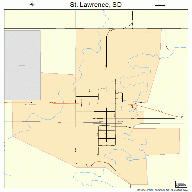 St. Lawrence, SD street map