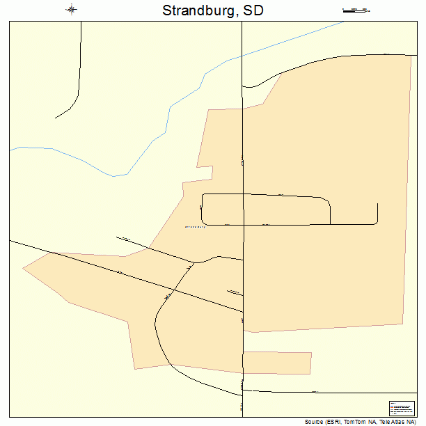Strandburg, SD street map