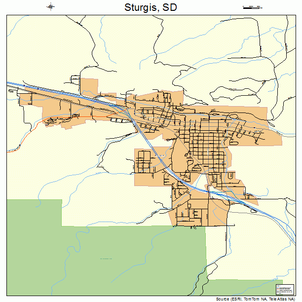 Sturgis, SD street map