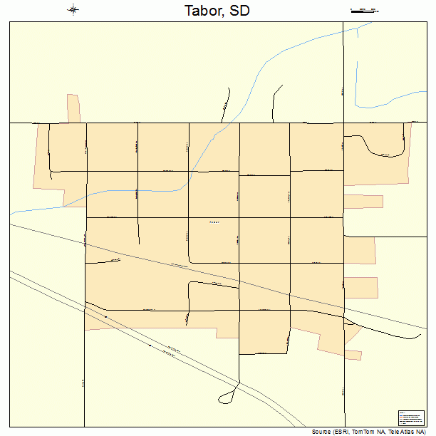 Tabor, SD street map