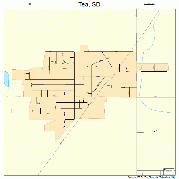 Tea, SD street map