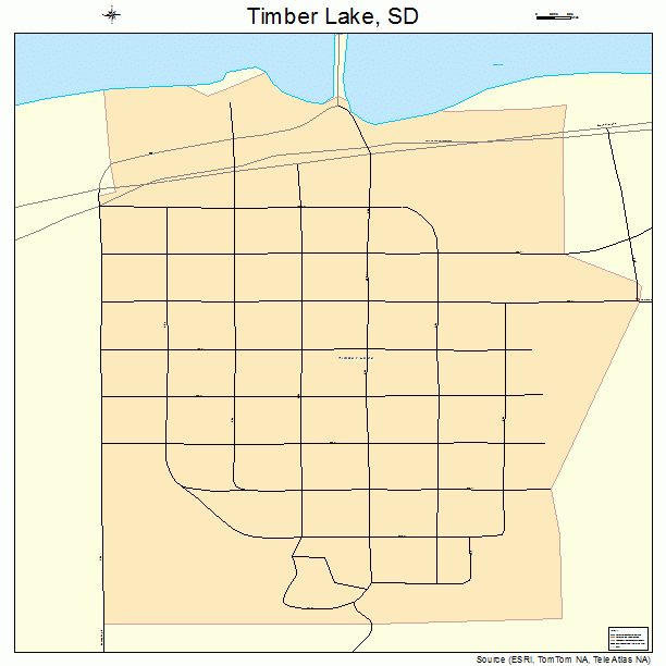 Timber Lake, SD street map