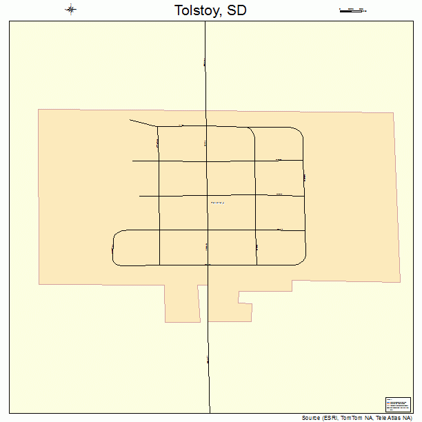 Tolstoy, SD street map