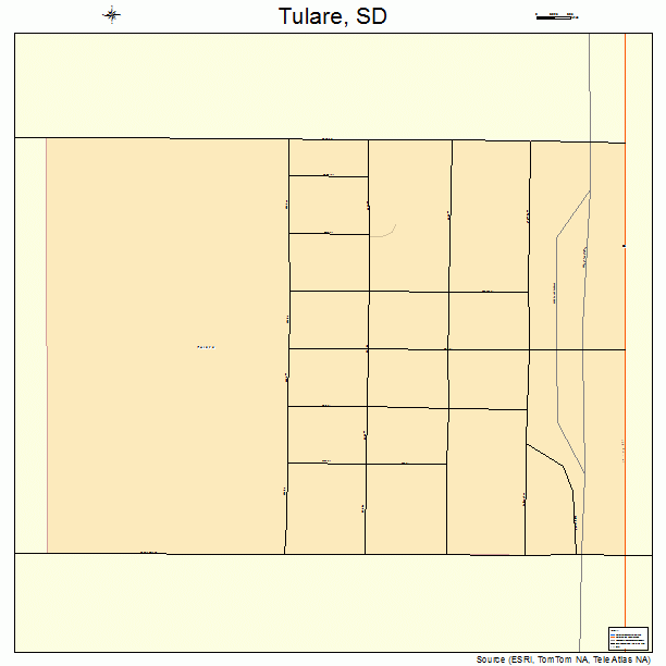 Tulare, SD street map