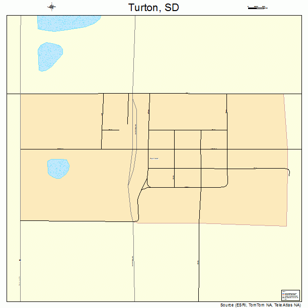 Turton, SD street map