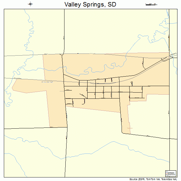 Valley Springs, SD street map