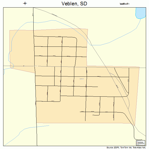 Veblen, SD street map