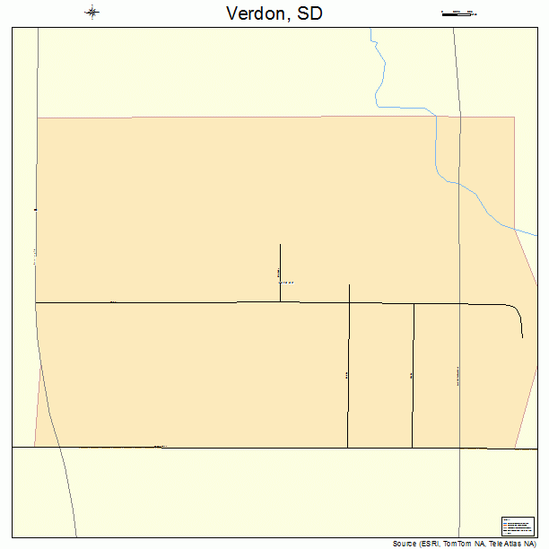 Verdon, SD street map