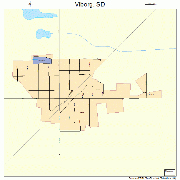 Viborg, SD street map