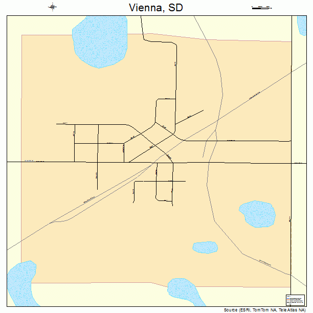 Vienna, SD street map