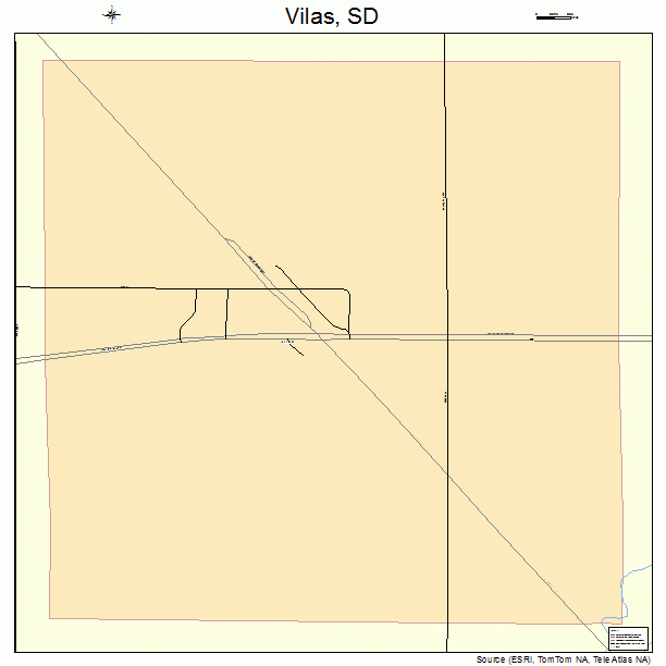 Vilas, SD street map