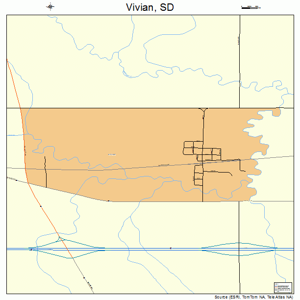 Vivian, SD street map