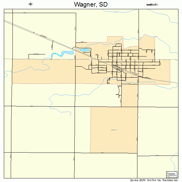 Wagner, SD street map