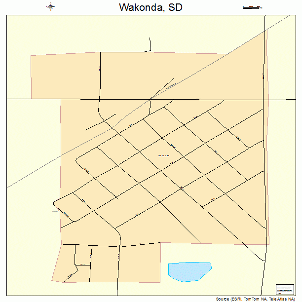Wakonda, SD street map