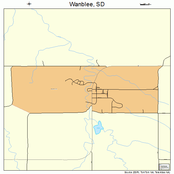 Wanblee, SD street map